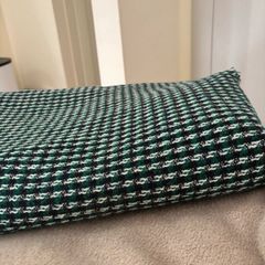 Green & navy Tweed Style Fabric