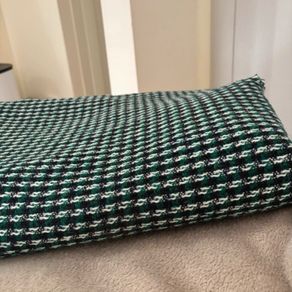 Green & navy Tweed Style Fabric