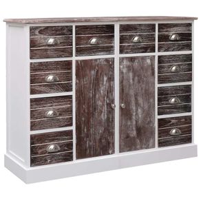Sideboard with 10 Drawers Brown 113x30x79 cm Wood