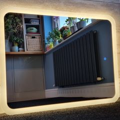 LED Bathroom Mirror 60x80cm Horizontal Vertical Warm LED Light Touch ON OFF Switch