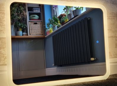 LED Bathroom Mirror 60x80cm Horizontal Vertical Warm LED Light Touch ON OFF Switch