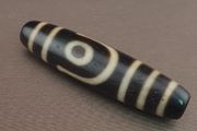 Antique Himalayan Tibetan 2 Eyes Agate Dzi Bead Amulet Pendant