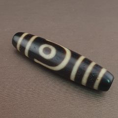 Antique Himalayan Tibetan 2 Eyes Agate Dzi Bead Amulet Pendant
