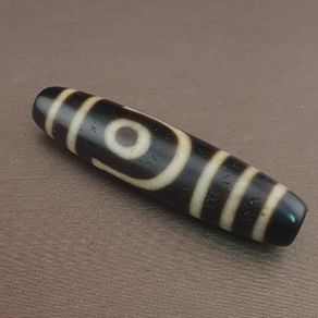 Antique Himalayan Tibetan 2 Eyes Agate Dzi Bead Amulet Pendant