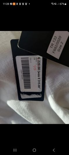 Mary Grant white linen trousers NWT