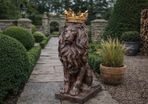 Large Antique Style Lion Garden Statue  Cast Stone Sculpture 57cm