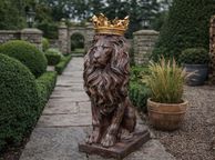 main image for ad Large Antique Style Lion Garden Statue  Cast Stone Sculpture 57cm