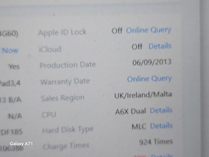 Apple IPAD 4th Generation, 16GB HDD,in excellent condition, great for YOUTUBE etc