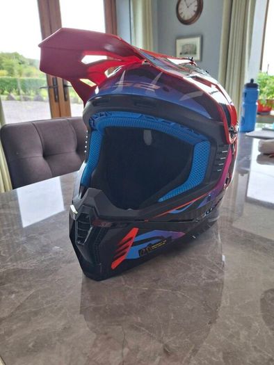 Motocross helmet and goggles