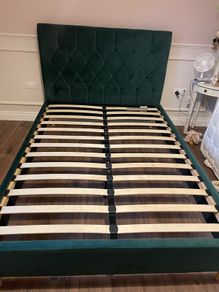 bed and mirror