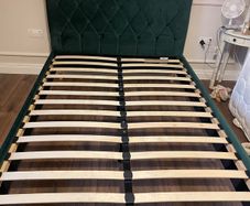 bed and mirror