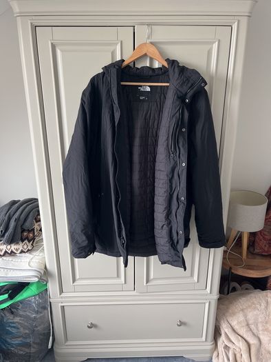 The North Face Men's Black Hooded Parka Jacket Size XL