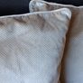 2 Beige/Cream Velvet Cushions 40cm Image 3