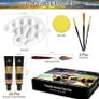 Deluxe Acrylic Paint Set School Art Supplies for Artist 30pc Craft Kit for Rock  Wood Ceramic Canvas Paper And Fabric  Include Mixing Knife, Sponge, Palette and 3 Sizes Premium  (FREE POSTAGE) Image 6