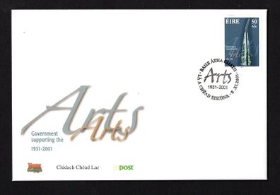 2001 Ireland Government Supporting the Arts Commemorative Commemorative Stamp An Post First Day Cover (FDC)