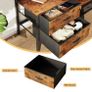 TV Stand with Storage, TV Table 55 Inch with Drawers for 60 65 Inch TV, TV Console Table, TV Bench for Living Room, Bedroom(Brown,55 Inch) Image 3