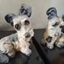 Vintage chalkware terrier dogs Image 10