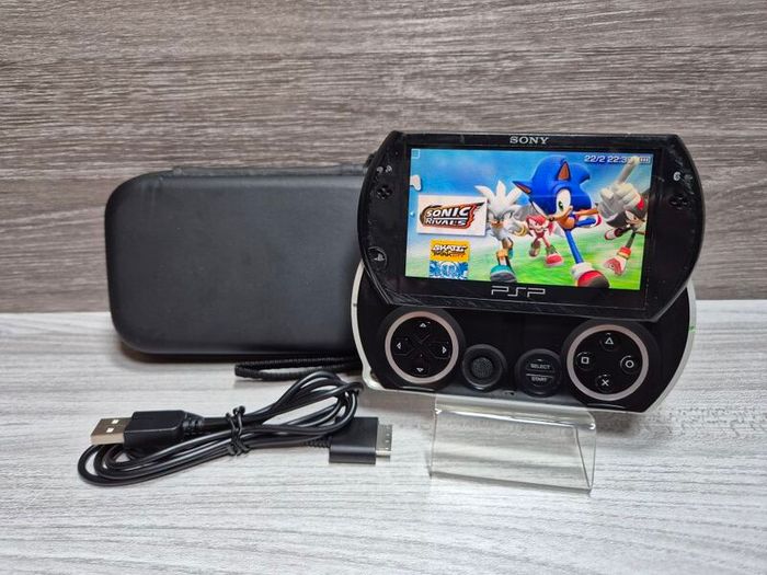 Modded Sony PSP Go 16GB Handheld System - Black -Poor Cosmetic Condition