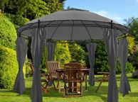 main image for ad Gazebo with Curtains Round 3.5x2.7 m Anthracite
