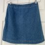 Vintage Denim Mini Skirt - A Line - Size 10 - Trader Denim Image 3
