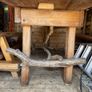 Handmade Wooden Table and 2 Benches Image 3
