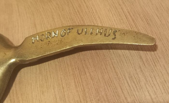 Decorative brass spoon, D18 post 3e