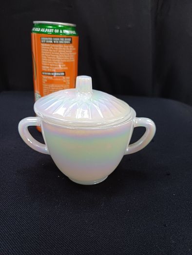 Vintage Moonglow Iridescent Lidded Sugar Bowl
