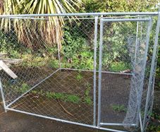 Vida XL Outdoor Dog Kennel 2m x 2m x 2m Galvinised Steel