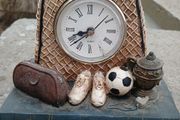 Vintage Football themed Table Clock