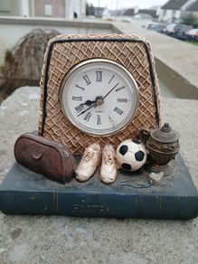 Vintage Football themed Table Clock