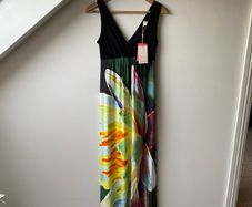 BNWT Monsoon Bohemian Floral Water Lily Maxi Dress VNeck Evening Summer Party