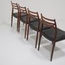 Vintage Set of 8 Rosewood and Leather Dining Chairs Model 78 by Niels Otto Moller, 1960s Image 10
