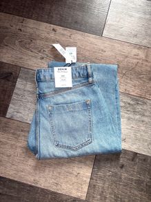 Miss Selfridge Dad Jeans UK 12 W30 L32 High Rise Light Wash