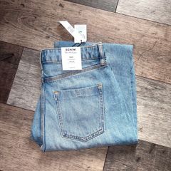 Miss Selfridge Dad Jeans UK 12 W30 L32 High Rise Light Wash