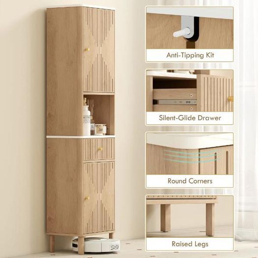 Slim Bathroom Storage Cabinet