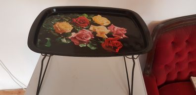 antique metal breakfast tray