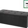 NEW SALE | 110 cm Ottoman Storage Box, Foldable Storage Bench, Chest with Lid, Footstool, Padded Seat, Synthetic Leather, Load Capacity 300 kg, Classic Black Image 5