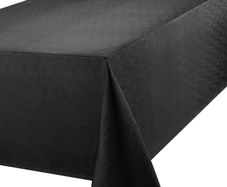 52 x 70-inch linen look tablecloth, table cover, black