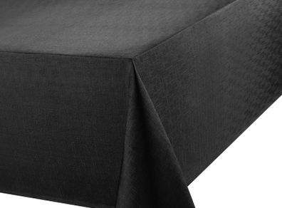 52 x 70-inch linen look tablecloth, table cover, black