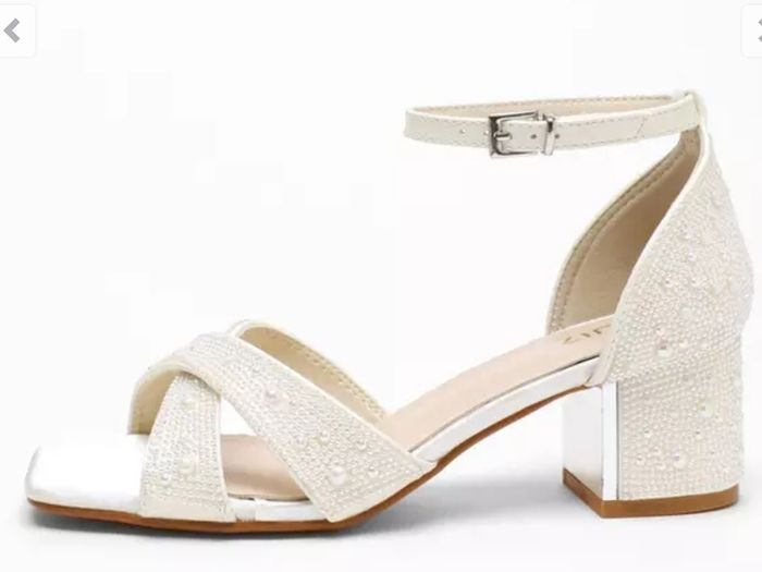 Bridal White Satin Pearl Heeled Sandals Size 5