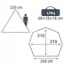 4 Person Teepee Tent Floor Pan Insect Screen Headroom Waterproof 5000 mm Image 2