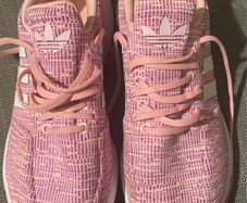 Pink Adidas runners size 6