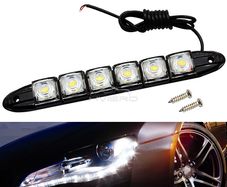2X Waterproof DRL 6Chips Led Car Auto Decorative Flexible Daytime Running Light Driving Led Strip Fogs Headlight Fog Backup Trunk Led