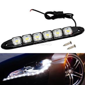 2X Waterproof DRL 6Chips Led Car Auto Decorative Flexible Daytime Running Light Driving Led Strip Fogs Headlight Fog Backup Trunk Led