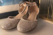 Girls Next formal gold glitter shoes size 2
