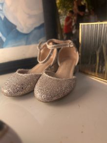 Girls Next formal gold glitter shoes size 2