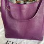 Fabulous Furla Leather Designer Bag in the Colour Aubergine Image 2