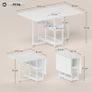 Four-Person Drop Leaf Table - White Image 2