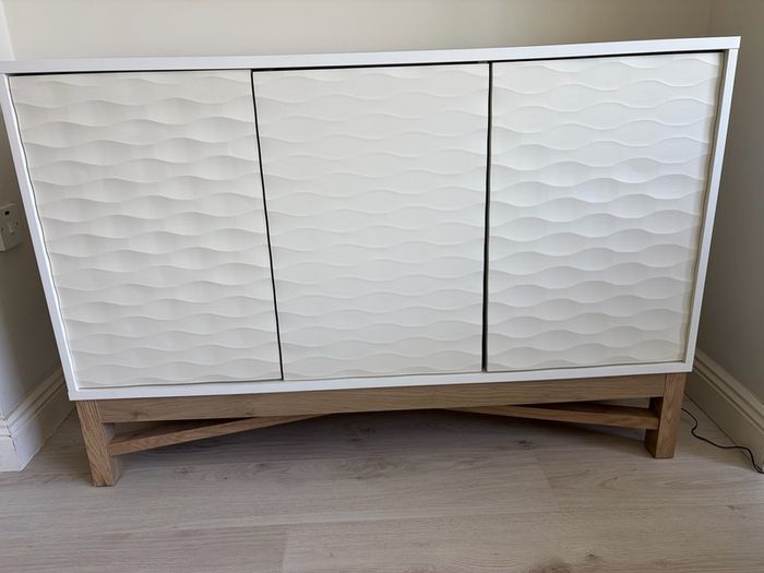 Large Sideboard + TV Unit - White & Oak Effect