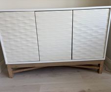 Large Sideboard + TV Unit - White & Oak Effect